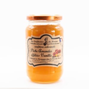 Confiture Pêche Amandes effilées Vanille