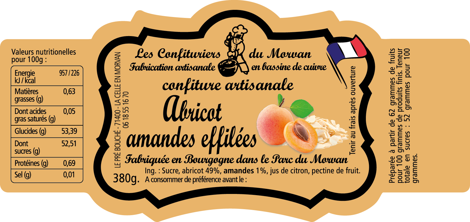 Confiture Abricot Amandes effilées – Image 2