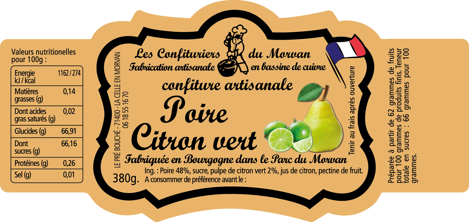 Confiture Poire Citron vert – Image 2